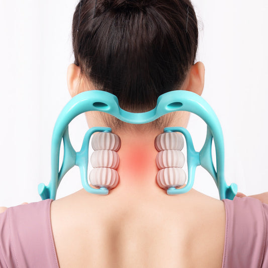 6-Roller Cervical Neck Massager - Deep Tissue Relief Tool